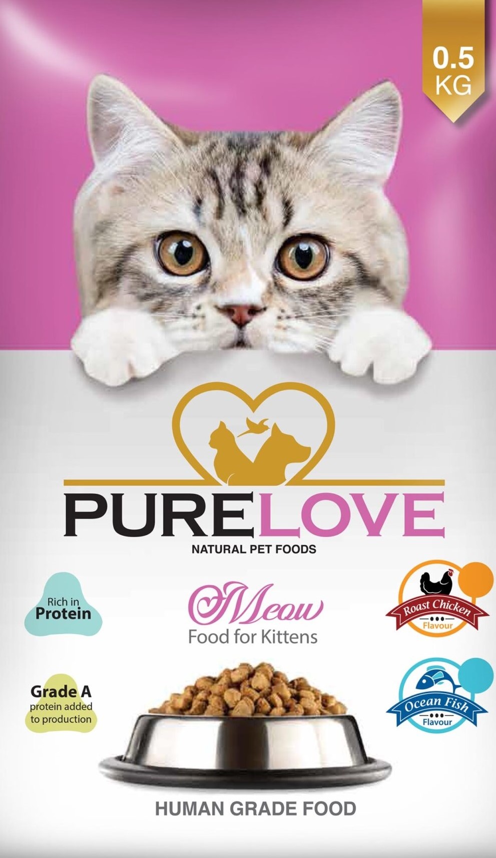 PureLove Meow for Kitten 500G Fish